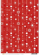 Optys 7623 - Papír A4 jednostranný, 170g, vánoční červený - Wrapping Paper