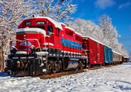 Bluebird Train in Winter 1500 pieces - Jigsaw Puzzle