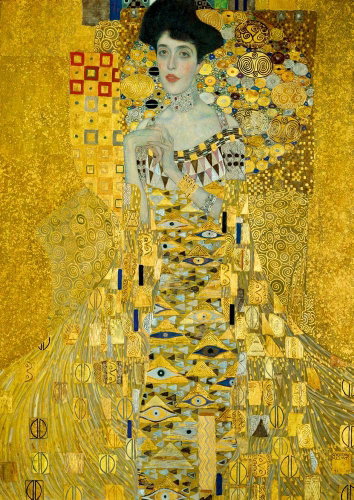 Bluebird Lady in Gold 1000 pieces - Jigsaw Puzzle - Main image