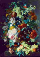 BLUEBIRD Still life with flowers and fruits 1000 pieces - Jigsaw Puzzle