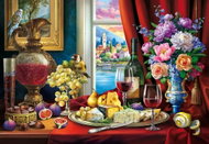 BLUEBIRD Still life and wine 1000 pieces - Jigsaw Puzzle