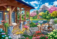BLUEBIRD House in the mountains for the evening 1000 pieces - Jigsaw Puzzle