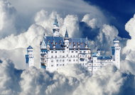 BLUEBIRD Zámek Neuschwanstein v oblacích 500 dílků - Jigsaw Puzzle