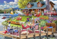 BLUEBIRD Mountain cabin by the lake 1000 pieces - Jigsaw Puzzle