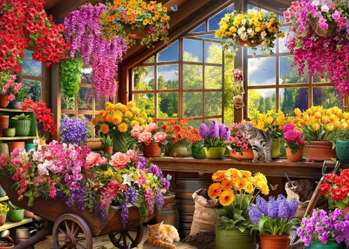 BLUEBIRD Greenhouse 500 pieces - Jigsaw Puzzle - Main image