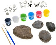 Pebble Painting MIKRO-TRADING Grow&decorate sada vymaluj si kamínky + šablony v krabičce - Malování na kamínky