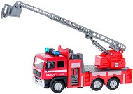 Kidsglobe Traffic hasiči, 14 cm, kov, zpětný chod na baterie - Toy Car