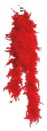 Guirca Boa red with feathers - Charlestone 180 cm - Costume Accessory
