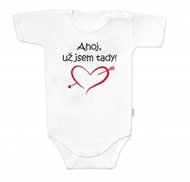 Baby Nellys body short sleeve Hi I'm here! White size 86 - Bodysuit for Babies