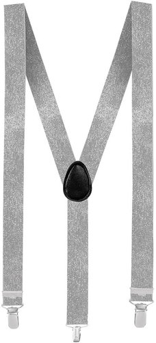 Boland Silberne, elastische Hosenträger - Kostüm-Accessoire - Hauptbild