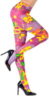 Widmann Punčocháče hippie barevné velikost XL - Costume Accessory