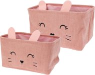 H&L Dětský úložný košík Králík, růžová - Úložný box