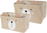 H&L Dětský úložný košík Medvěd, béžová - Úložný box