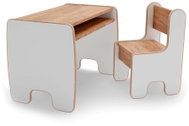 BusyKids New Baby Stool and highchair, oak artisan/white - Children's Furniture