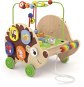 Wooden tractor hedgehog with 5in1 activities - Push and Pull Toy