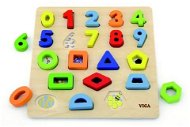 Wooden insert game - numbers and shapes - Puzzle