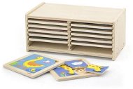 Set of wooden puzzles - 12 pcs - Wooden Toy