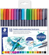 Felt Tip Pens Staedtler Marsgraphic Duo Brushes - Set of 18 - Fixy