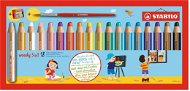 Coloured Pencils STABILO Woody 18 colours, round, maxi, STABILO - Pastelky
