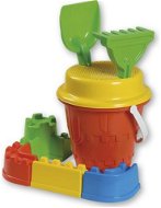 Androni Set of Sand Castle with Ramparts - Medium, Red - Sand Tool Kit