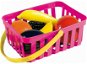 Androni Shopping Basket with Fruit - 6 pieces, Pink - Toy Shopping Cart