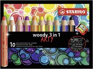 Coloured Pencils Stabilo Woody Arty 3-in-1 10 Colours - Pastelky