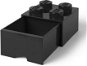 Úložný box LEGO stolný box 4 so zásuvkou – čierny - Úložný box
