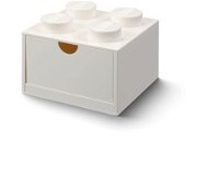 LEGO stolný box 4 so zásuvkou – biely - Úložný box