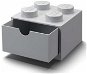 Úložný box LEGO stolní box 4 se zásuvkou - šedá - Úložný box