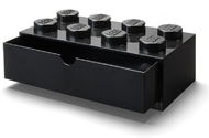 Storage Box LEGO table box 8 with drawer - black - Úložný box