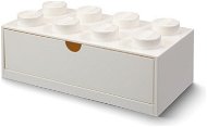 LEGO table box 8 with drawer - white - Storage Box