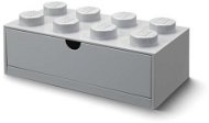LEGO asztali doboz 8 fiókkal - szürke - Tároló doboz