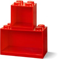 LEGO Brick závesné police, sada 2 ks - červené - Polica