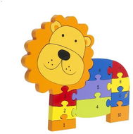 Puzzle s čísly -Lev - Dřevěné puzzle