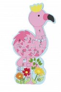 Wooden Puzzle Puzzle with Numbers - Flamingo - Dřevěné puzzle