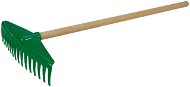 Hrábě 60 cm s dřevěnou rukojetí v síťce s držákem - Venkovní hra