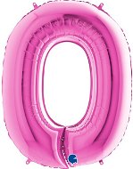 Fóliový balónik, 102 cm, číslica „0“, ružový - Balóny