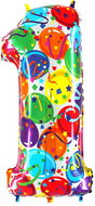 Foil Balloon, 102cm, Number "1", Coloured - Balloons