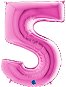 Balloons Foil Balloon, 102cm, Number "5", Pink - Balonky