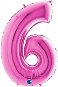 Foil Balloon, 102cm, Number "6" Pink - Balloons