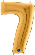 Foil Balloon, 102cm, Number "7", Gold - Balloons