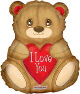 Foil Balloon, 46cm, Teddy Bear I Love You - Balloons