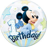 Foil Balloon, 56cm, Plastic, Mickey Mouse, First Birthday - Balloons