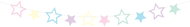 Garland, 1.4 m, Unicorn, stars, mix of colours - Garland