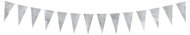 Garland, 2.15 m, flags, silver - Garland