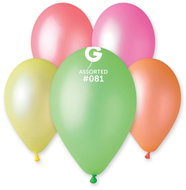 Inflatable Balloons, 26cm, Neon Mix, 10pcs - Balloons