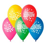 Nafukovací balónky, 30cm, všechno nejlepší, mix barev, 5ks - Balonky