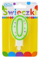 Birthday Candle, 7.5cm, Number "0", Coloured - Candle