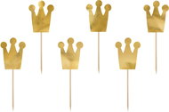 Grooving decoration for cake, Princess, crown, gold, 6pcs - Cake Decoration