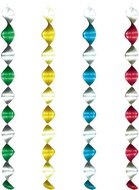 Wimex glossy spiral, diameter 5 × 60 cm, mix of 4 colours - 4 pcs - Garland